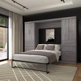 Nebula Full Murphy Bed with 2 Wardrobes (109W) by Bestar