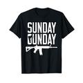 Distressed Sunday Gunday AR15 Gun T-Shirt T-Shirt