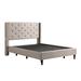 Lark Manor™ Levasy Tufted Low Profile Platform Bed Performance Fabric/Upholstered/Metal in Gray | 51 H x 69 W x 89 D in | Wayfair