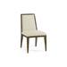 Gatsby Cotton Side Chair in Beige Wood/Upholstered/Fabric in Brown Jonathan Charles Fine Furniture | 36 H x 23 W x 25.5 D in | Wayfair