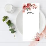 Koyal Wholesale Boho Floral Printable Wedding Paper Menu Cards For DIY Printer, Pack Of 52 Paper | 9 H x 4 W x 9 D in | Wayfair A3PP02202