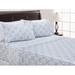 Charlton Home® Bowmore Damask Percale Sheet Set Microfiber/Polyester in Blue | King | Wayfair 8412D5335406418C8426F59157CD4CFB