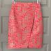 J. Crew Skirts | J Crew Neon Pink And Beige Floral Pencil Skirt | Color: Cream/Pink | Size: 2