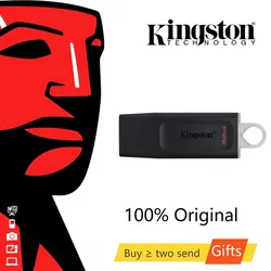 Kingston – Mini clé USB 3.0 avec lanière noire support à mémoire de 32GB 64GB 128GB lecteur Flash