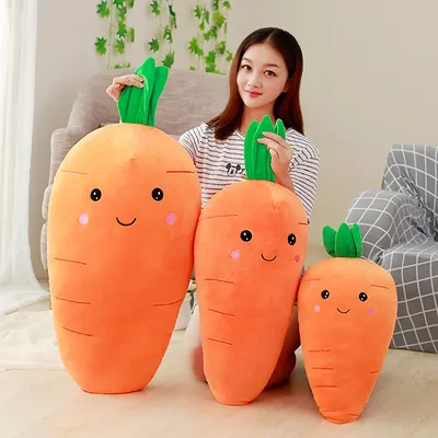 Grande peluche de carotte de simulation créative jouet super doux beurre de carottes en peluche