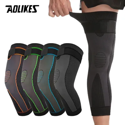 AOLIKES-Genouillère de sport à manches longues genouillère de compression pour le cyclisme la