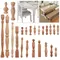 Pieds de meubles sculptés en bois massif de style européen, pieds de siège d'armoire, styles