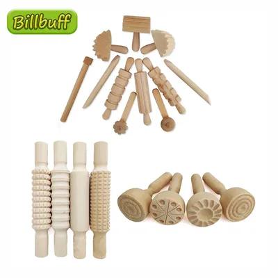 Moule en plastique de pâte à bave pour enfants outils en bois de haute qualité fournitures de pâte