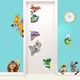 Autocollants muraux animaux Jungle pour chambres d'enfants décoration de porte de maison dessin