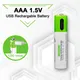 Batterie li-ion rechargeable USB haute capacité 1.5V AAA 750 mWh pour télécommande souris sans fil +