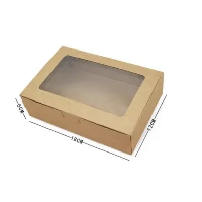 Boîte en papier kraft brun avec ...
