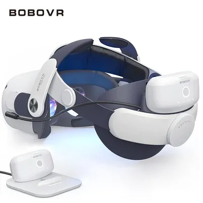 BOBOVR-Sangle de tête de batterie jumelle M2 Pro compatible avec Oculus Quest2 station de charge