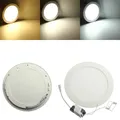 Plafonnier encastrable avec panneau rond et variateur luminaire de plafond blanc chaud/blanc