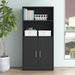 The Twillery Co.® Silliman 2 - Door Accent Cabinet Wood in Black | 47.8 H x 23.6 W x 11.8 D in | Wayfair 85132012C1414F55B40C62F6CFE1C65D