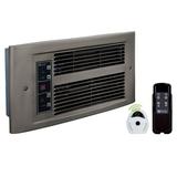 King Electric KING PX2017-ECO-SN-R PX ECO2S 2-Stage Electric Wall Heater, 1750W/208V, Satin Nickel | 9 H x 17 W x 3.75 D in | Wayfair