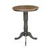 August Grove® Bernadette 41.1" Bar Height Solid Wood Pedestal Dining Table Wood in Black/Brown | 41.1 H x 36 W x 36 D in | Wayfair
