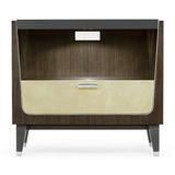 Gatsby Nightstand Wood/Metal in Brown Jonathan Charles Fine Furniture | 28.25 H x 31 W x 19.75 D in | Wayfair 500273-WGE