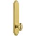 Grandeur Arc Solid Brass Tall Plate Rose Single Dummy Door Knob with