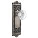 Grandeur Windsor Solid Brass Rose Passage Door Knob Set with Bordeaux