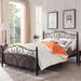 VECELO Twin/Full/Queen Size Bed, Metal Platform Bed Frame with Scroll Headboard