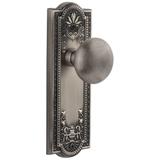 Grandeur Parthenon Solid Brass Rose Passage Door Knob Set with Fifth