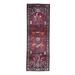 Shahbanu Rugs Red Natural Wool New Persian Bakhtiar with Deer Figurines Hand Knotted Runner Oriental Rug (3'5" x 9'7")