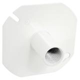 1 Pc, 4 in. Octagon Stationary Fixture Hanger for 3/4 in. Threaded Conduit, White, Zinc Plated Steel Painted White - Silver