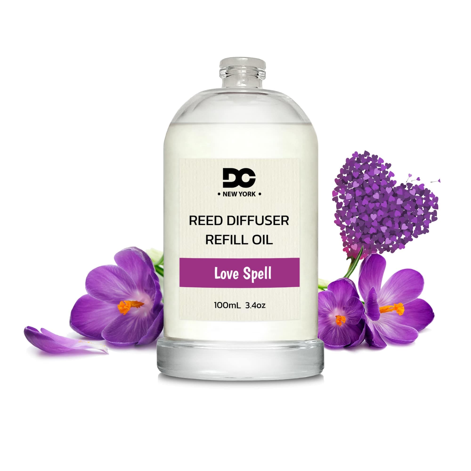 Daniella's Candles Love Spell Reed Diffuser Refill Oil - 3.4oz/100mL