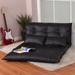 Costway PU Leather Foldable Modern Leisure Floor Sofa Bed Video Gaming