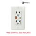 White 15A Qualcomm Quick Charge Outlet 3.0 Type A & C USB Charger Tamper-Resistant Receptacle Wall Plate Included (1 Pack)