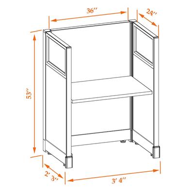 Cubicle Workstations 53H Unpowered