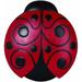 Set of 6 Red and Black Ladybug Decorative Garden Stones