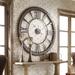 Uttermost Ronan Large Oversized 60" Round Rustic Farmhouse Wall Clock