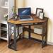 VECELO Triangle Corner Desk, Office/Computer/Writing Desk for Student Apartments