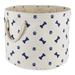 DII Polyester Pet Bin Paw/Bone Nautical Blue Round Medium