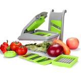 Vegetable Chopper Slicer Dicer 13 Pieces Vegetable Spiralizer Mandoline Slicer with Brush and Organizer Bag - M