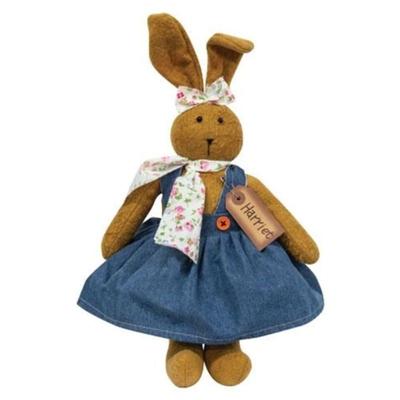 Harriet Bunny Doll - 9" wide by 3" deep by 16" high