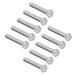 M8 Thread 60mm 304 Stainless Steel Hex Head Screw Bolts Fastener 10pcs - Silver Tone