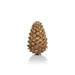 8.5" Tall Golden Decorative Pinecone Figurines, Set of 2