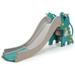 4-in-1 Kids Climber Slide Play Set with Basketball Hoop-Green - 74" x 25.5" x 31.5" (L x W x H)