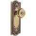 Grandeur Parthenon Solid Brass Rose Passage Door Knob Set with Bouton