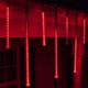 48 Red LED Dripping Icicle Tube Christmas Lights - White Wire