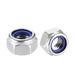 M12 x 1.75mm Nylon Insert Hex Lock Nuts, 304 Stainless Steel, 4 Pcs - M12(4 pcs)