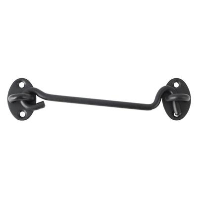 14"Cabin Eye Latch Privacy Hook w Screw for Slider Window Barn Shed - Black - 14"