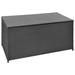 vidaXL Patio Storage Box Black 47.2"x19.7"x23.6" Poly Rattan - 47.2" x 19.7" x 23.6"