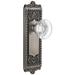 Grandeur Windsor Solid Brass Rose Privacy Door Knob Set with Bordeaux