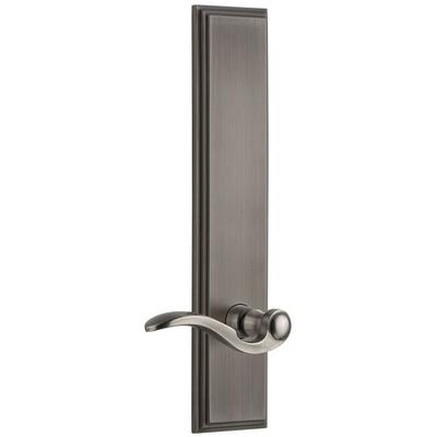 Grandeur Carre Solid Brass Tall Plate Rose Right Handed Privacy Door