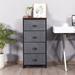 Chest Storage Tower Side Table Display Storage with 4 Drawers - 18" x 12" x 37" (L x W x H)