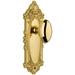 Grandeur Grande Victorian Solid Brass Rose Passage Door Knob Set with