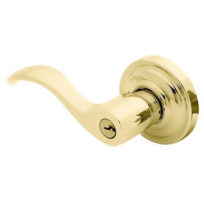 Baldwin Wave Style Single Cylinder Keyed Entry Door Knob Set with Wave